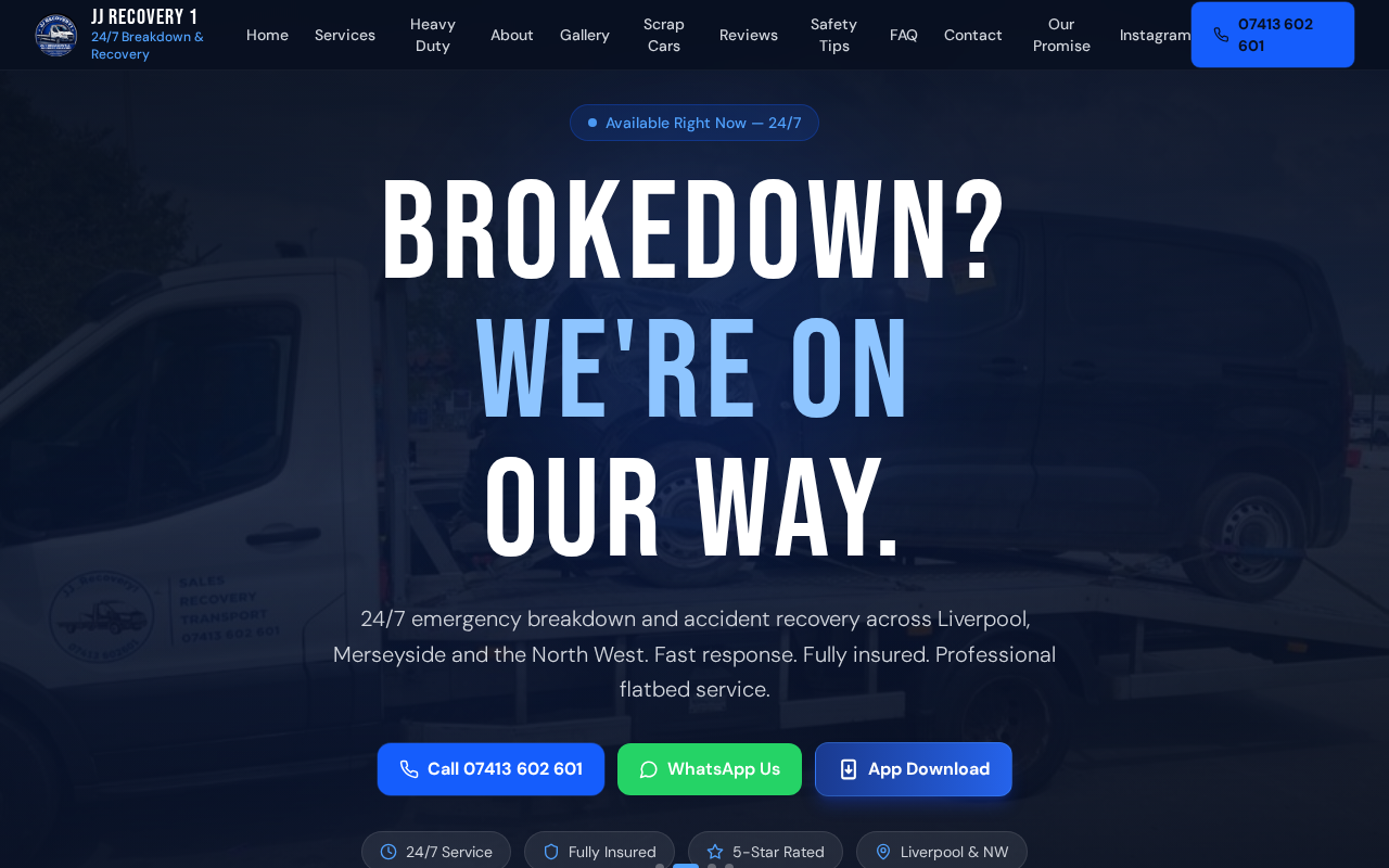JJ Recovery 1 website — built by Criltech Media